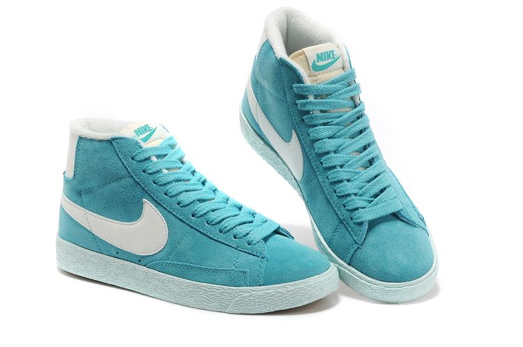 Nike Blazer Mid Suede millesime femmes chaussures blanc bleu (1)